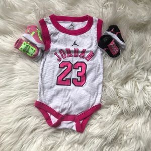 Jordan’s onesie and booties